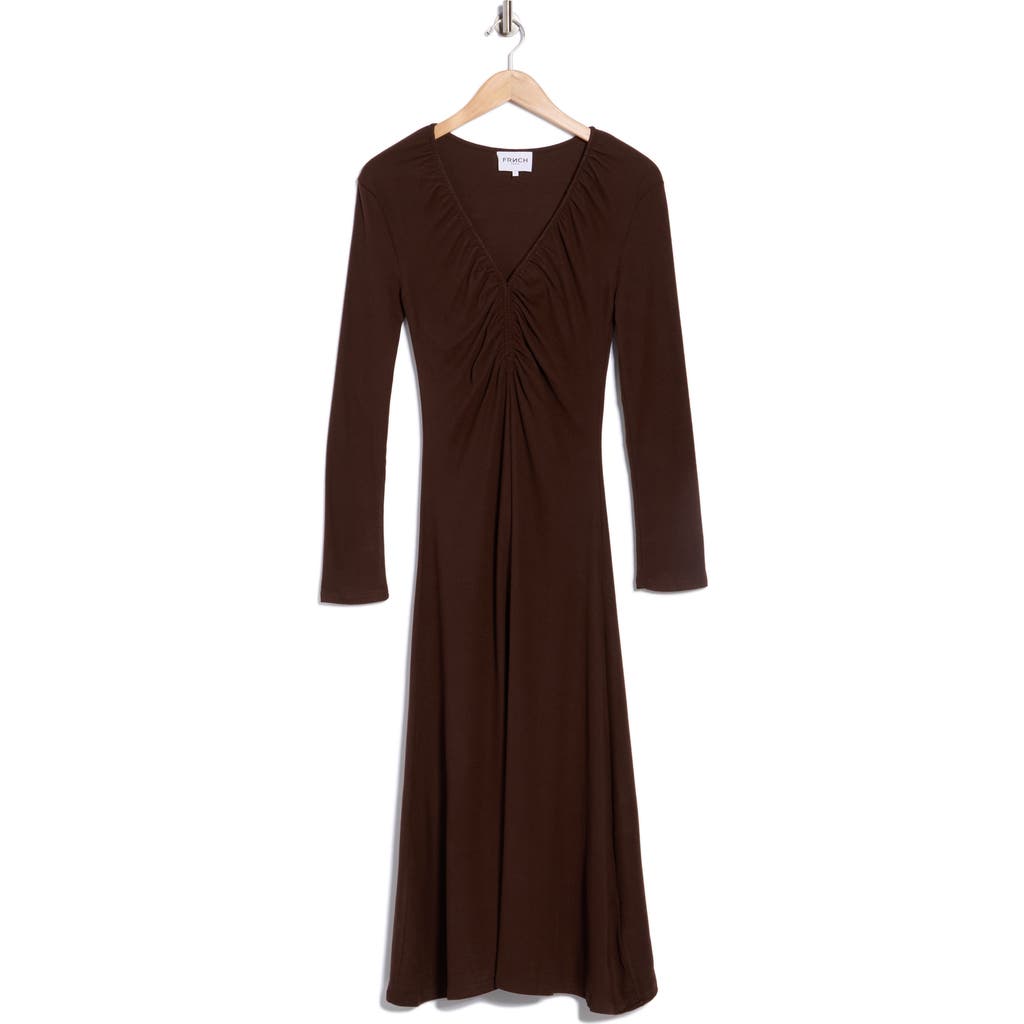 Frnch High Winter Long Sleeve Dress In Brown