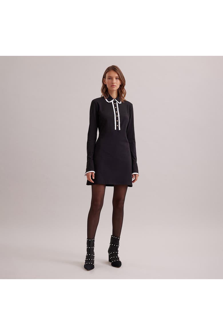 Estampe Dress, Alternate, color, Black