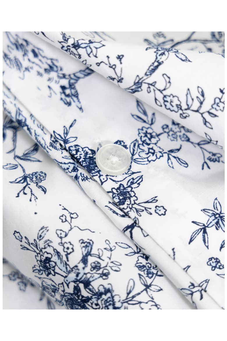 Timeless Toile Cotton Percale Duvet Cover & Shams Set, Alternate, color, WHITE