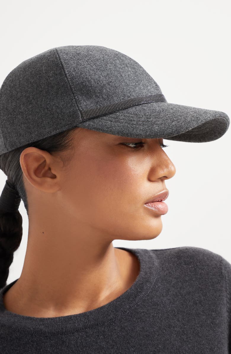 Brunello Cucinelli Baseball Cap with monili, Alternate, color,
