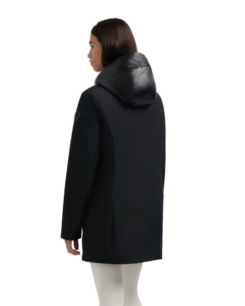 Pajar Nova Mixed Media 3-in-1 Coat With Fixed Hood In Black