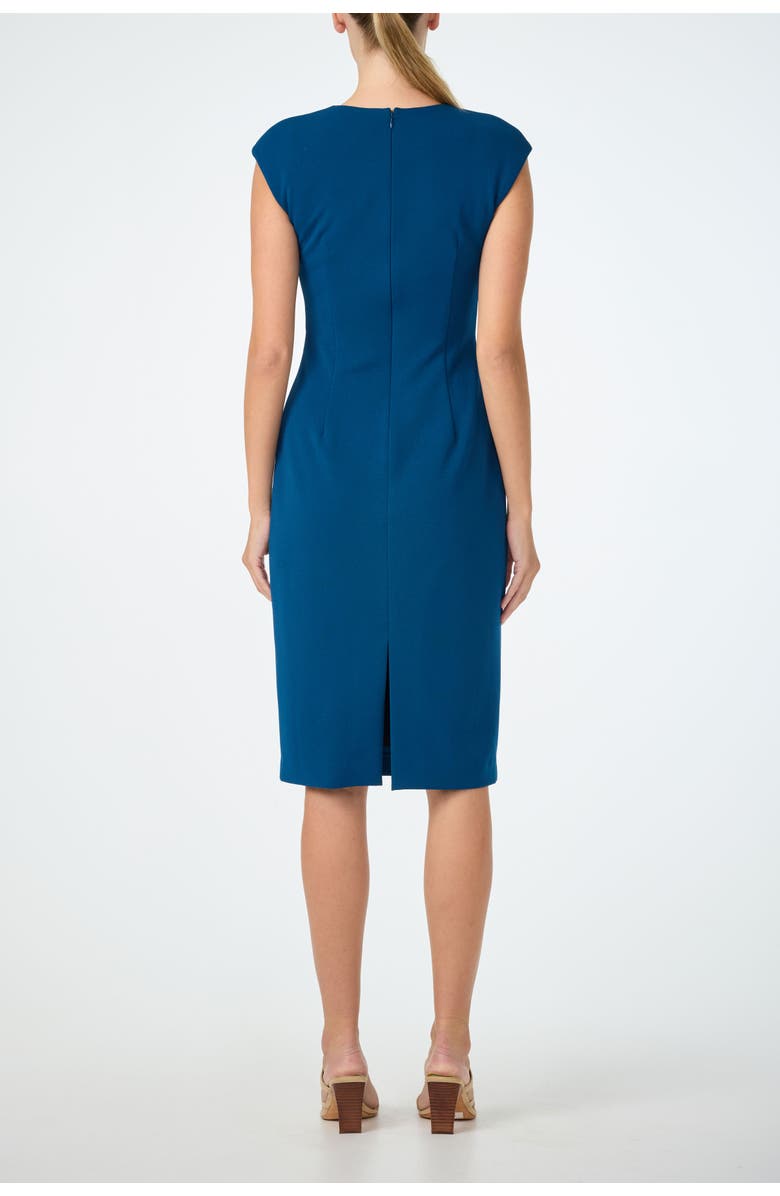 Trina Turk Vibrant V-Neck Sheath Dress, Alternate, color, Burle Blue