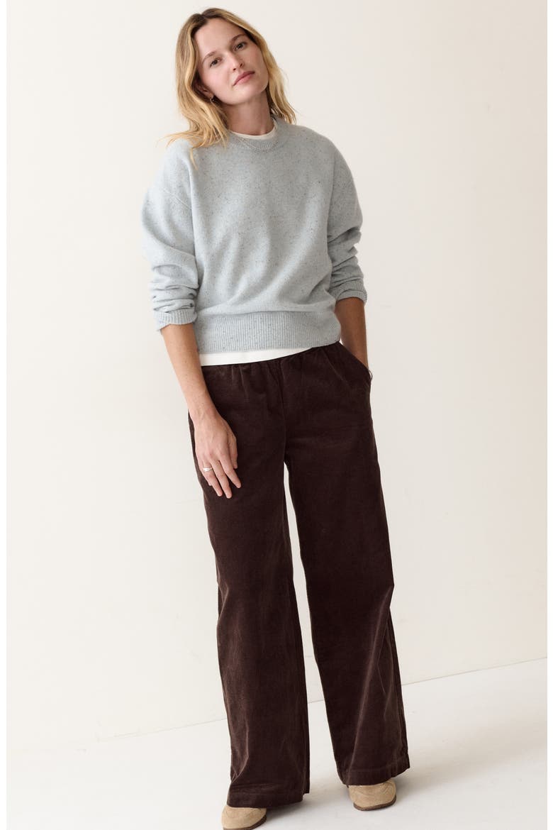 Stretch Merino Wool Crewneck Sweater, Alternate, color, SKY BLUE