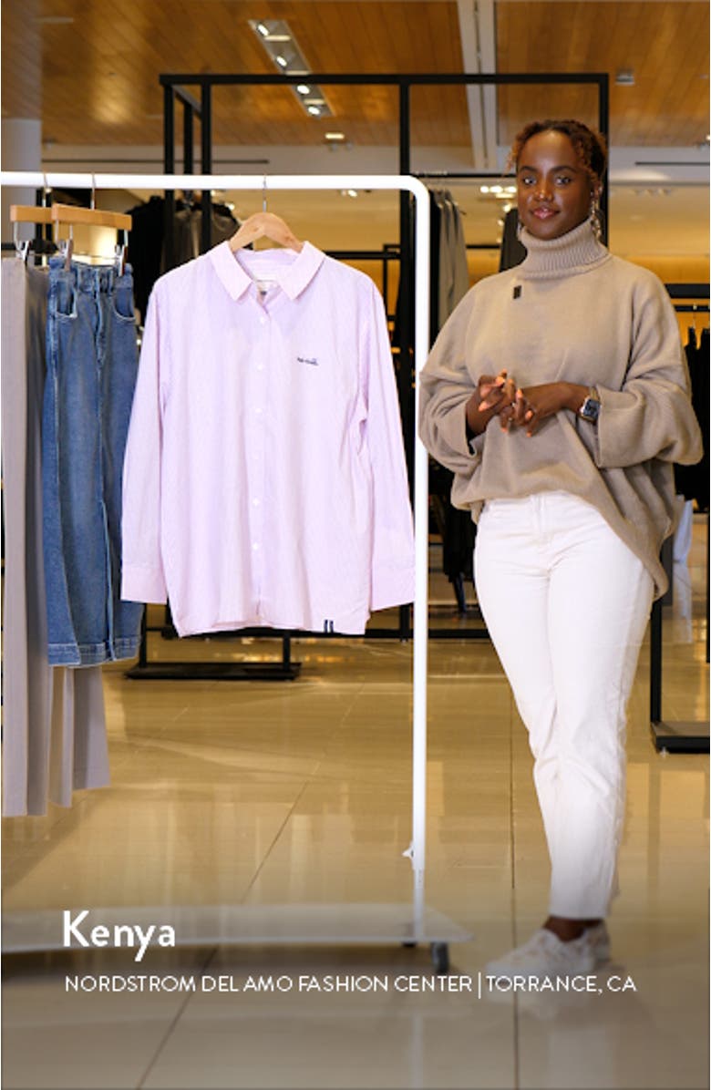 Preppy Embroidered Stripe Shirt, sales video thumbnail