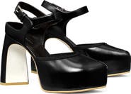 Tory Burch Ankle Strap Peep Toe Platform Pump