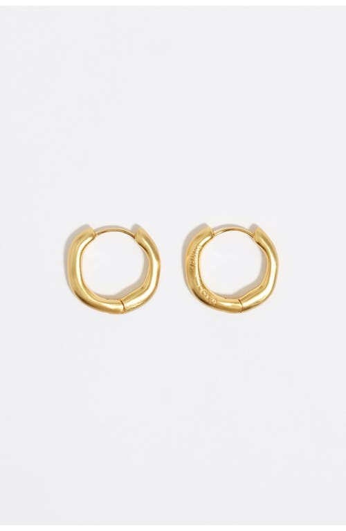 Bimba Y Lola Matte Irregular Earrings Hoop In Gold