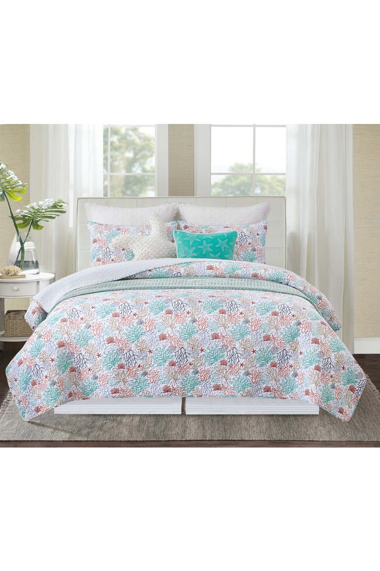 Coral Cove Full/Queen3-Piece Quilt Bedding Set, Alternate, color, Red