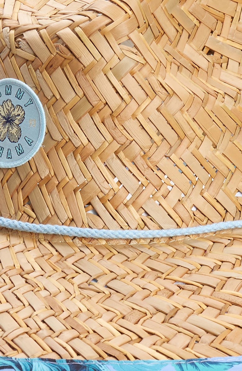 Tommy Bahama Print Trim Straw Lifeguard Hat, Alternate, color, 