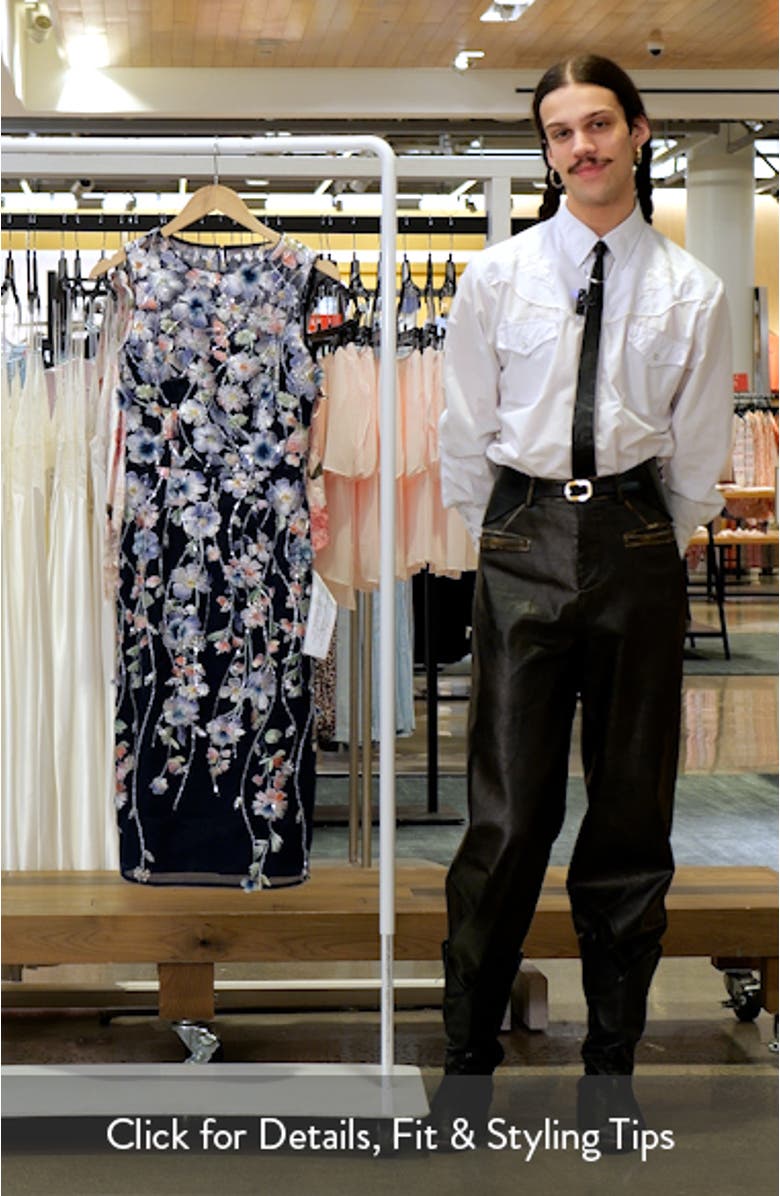 Claudette Embroidered Floral Cocktail Dress, sales video thumbnail