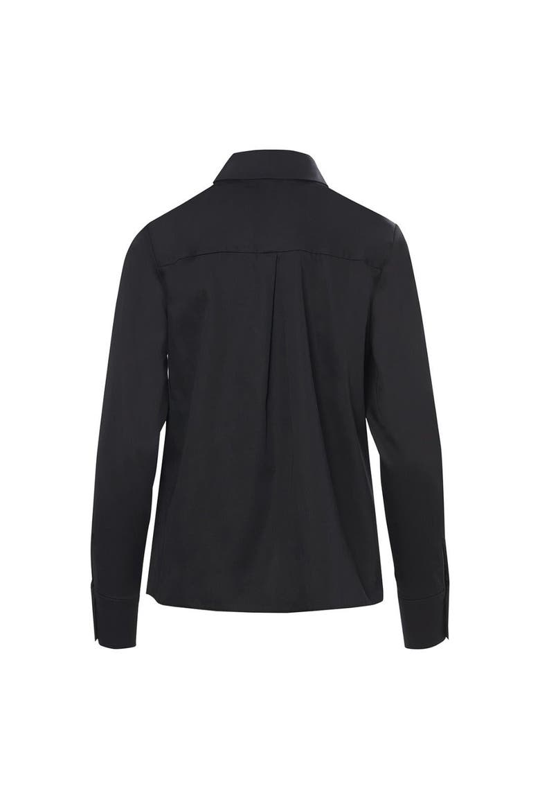 Printed Tie-Neck Blouse, Alternate, color, Black