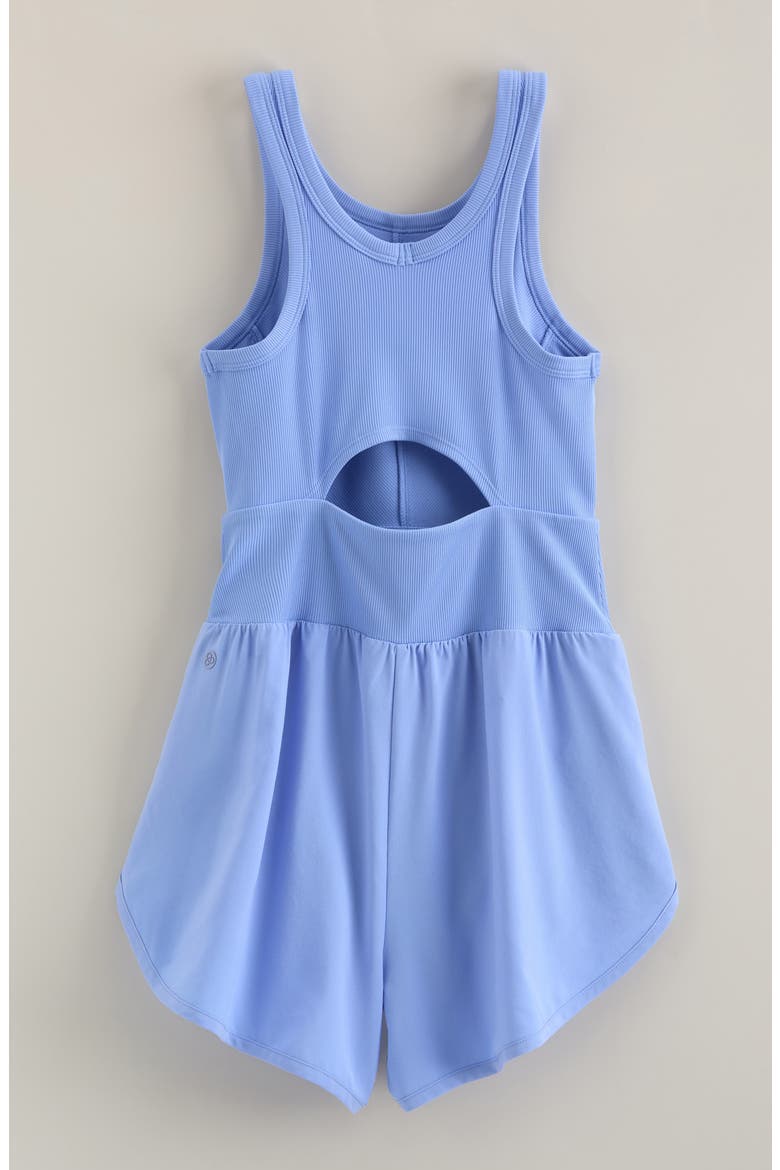 Kids' Summer Break Shorts Romper, Alternate, color, BLUE HYDRANGEA