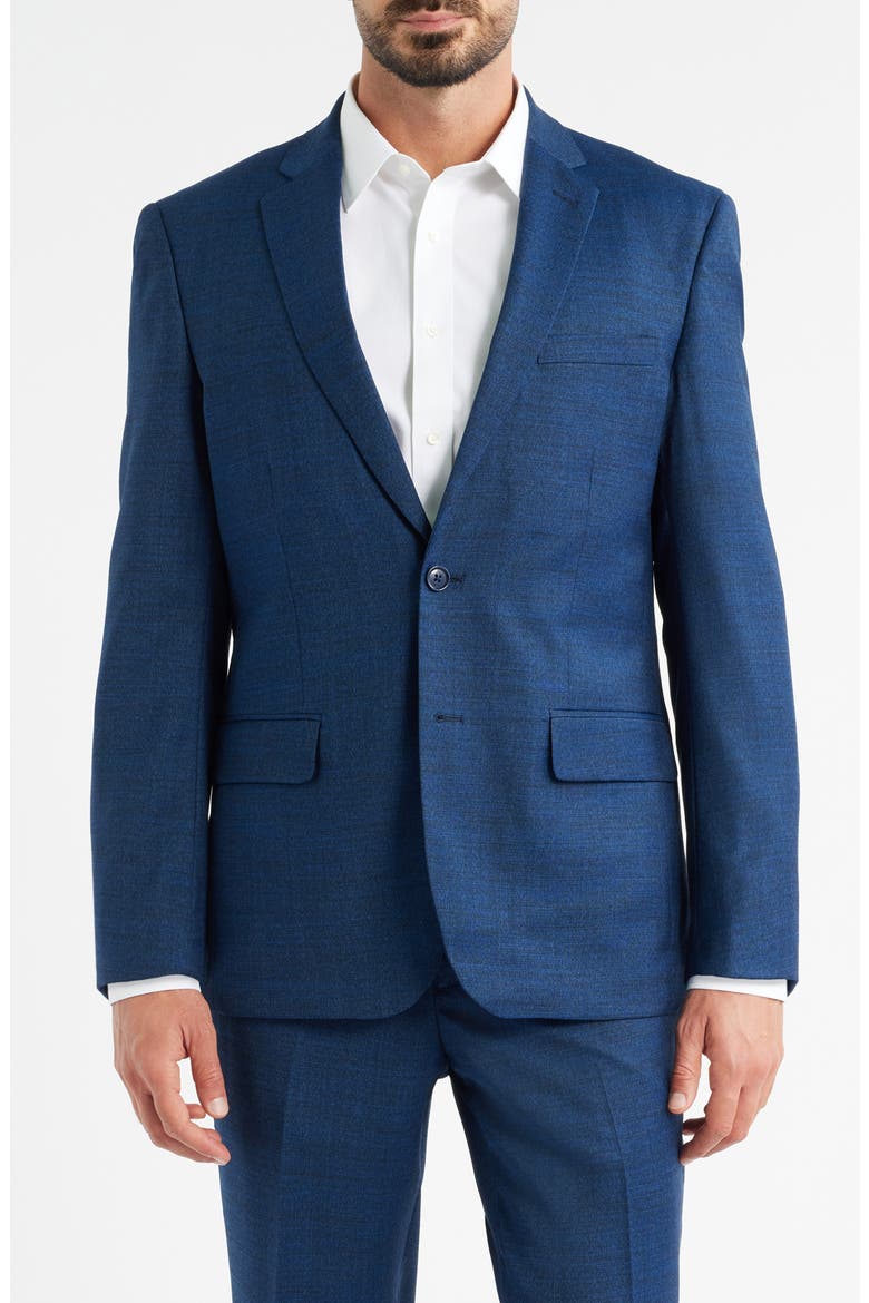 Modern Fit Medium Blue Méange Wool Suit, Alternate, color, NAVY