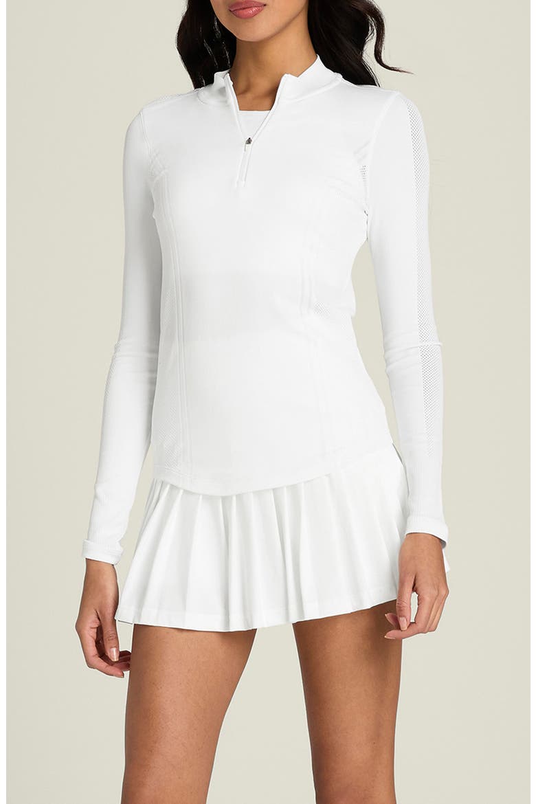 Pro Seamless Half-Zip Pullover, Main, color, BRIGHT WHITE