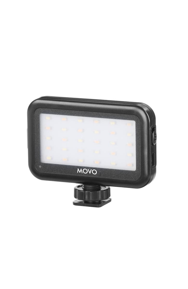 MOVO LED-30 Mini LED Light Panel - Adjustable Brightness, Rechargeable Battery, Main, color, Black