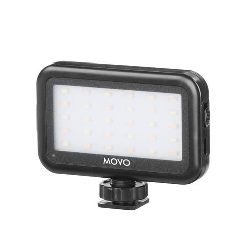 MOVO LED-30 Mini LED Light Panel with Adjustable Brightness and Rechargeable Battery - Portable Light Perfect for Photography, Videos, and More in