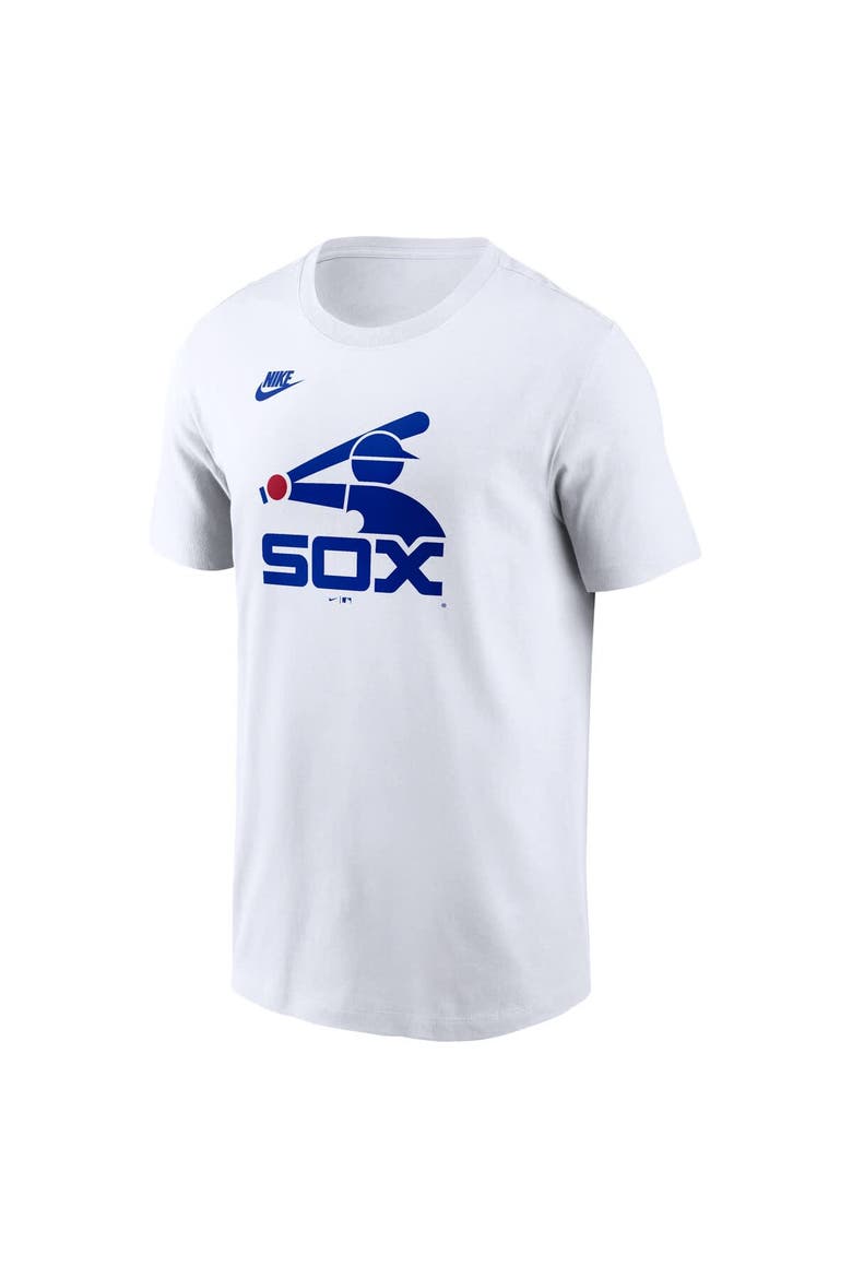 Men's Nike White Chicago White Sox Cooperstown Collection Logo T-Shirt, Alternate, color, White