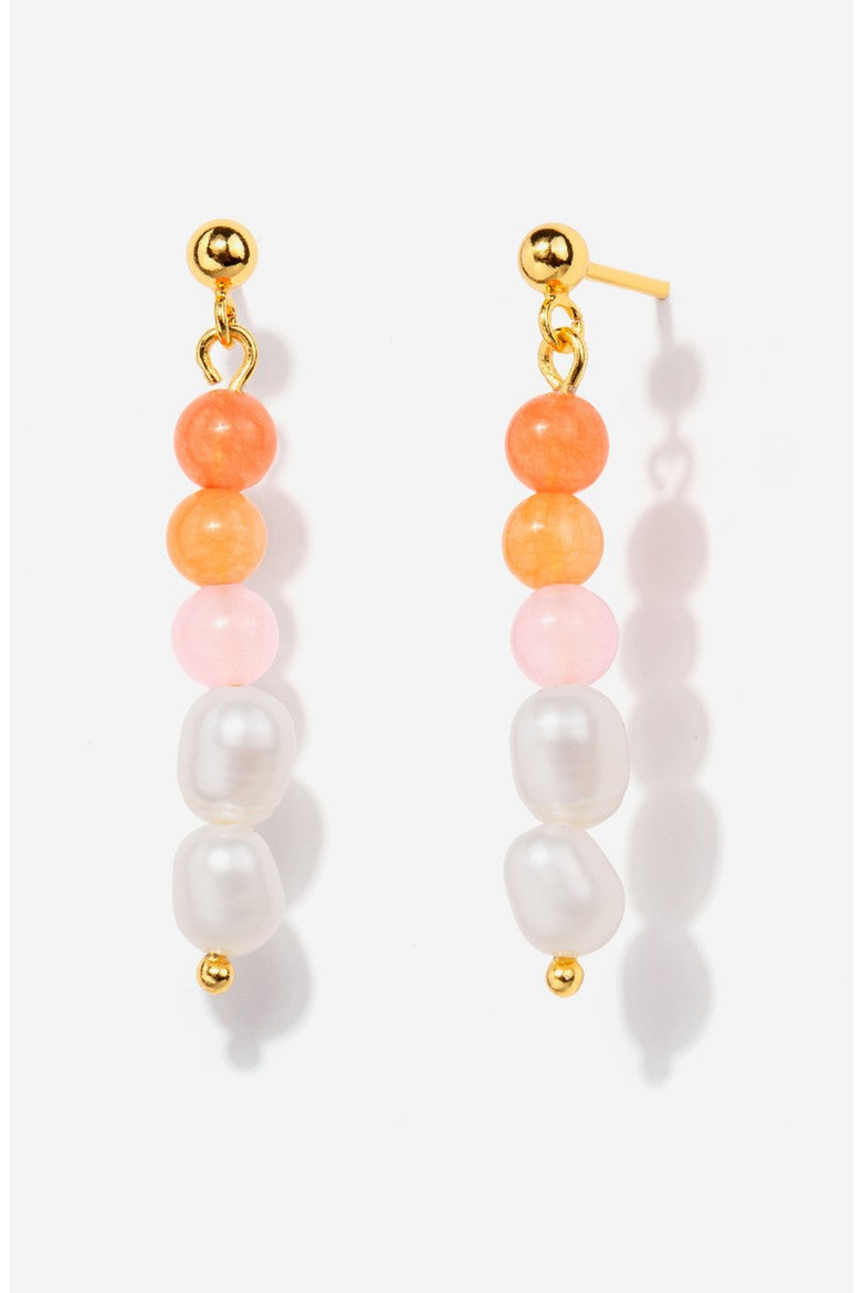 Aria Pearl Bead Earrings, Main, color, Pearl Pink