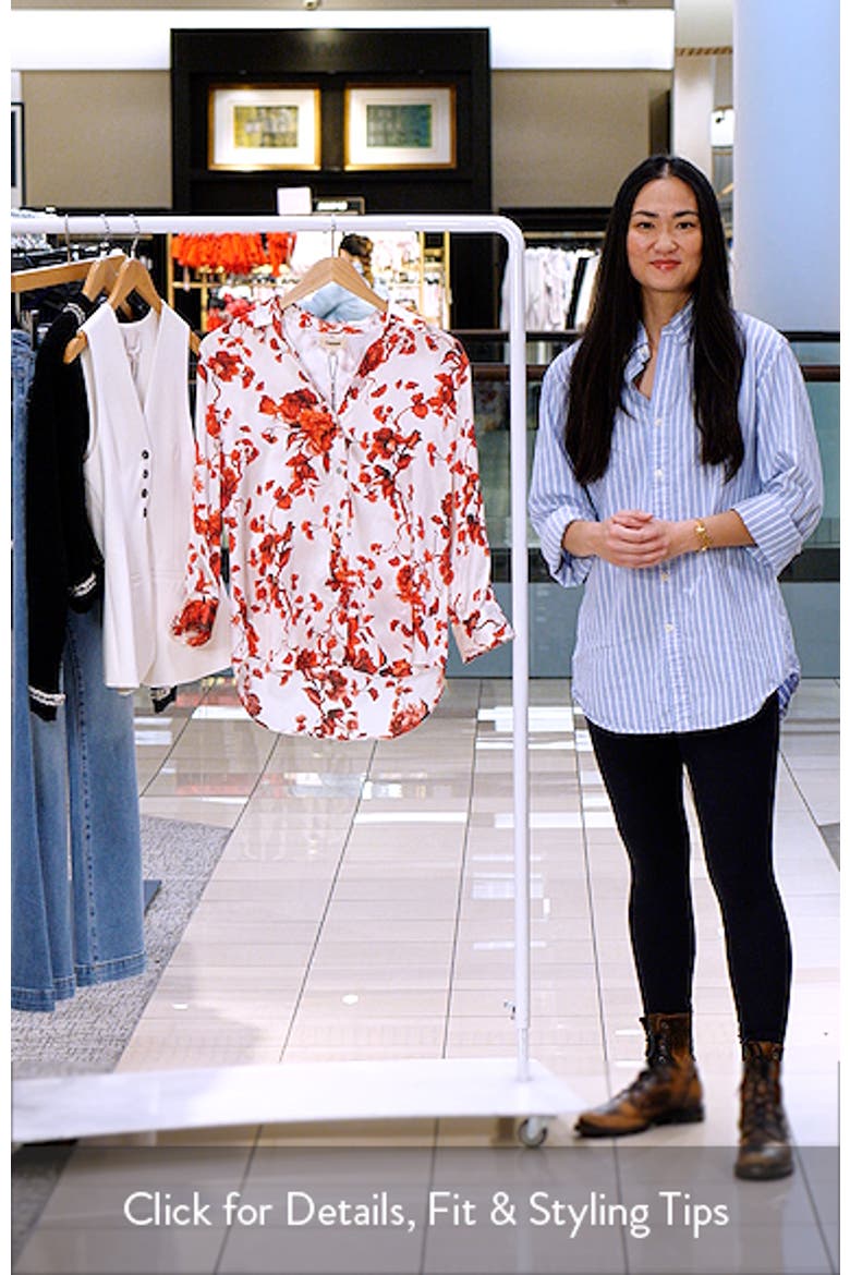 Dani Floral Silk Charmeuse Blouse video