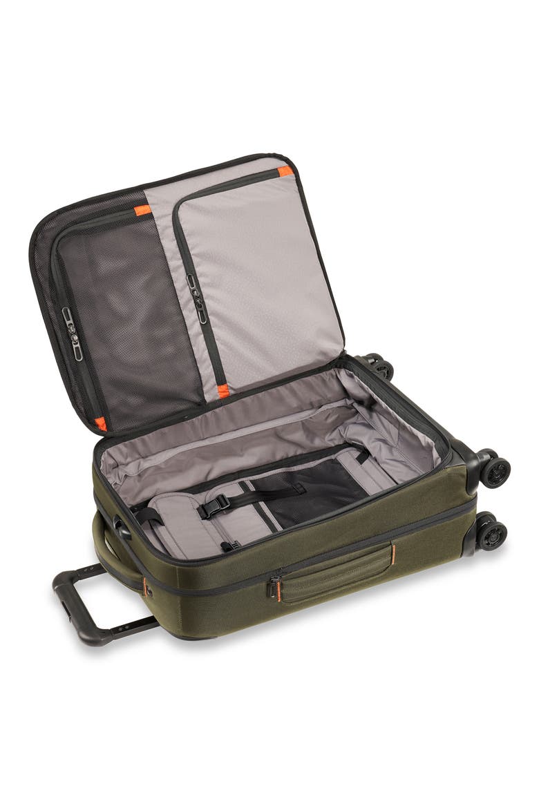 ZDX 22-Inch Expandable Spinner Suitcase, Alternate, color, HUNTER GREEN
