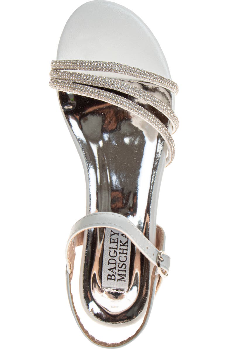 BADGLEY MISCHKA Low Heeled Dress Sandals, Alternate, color, White