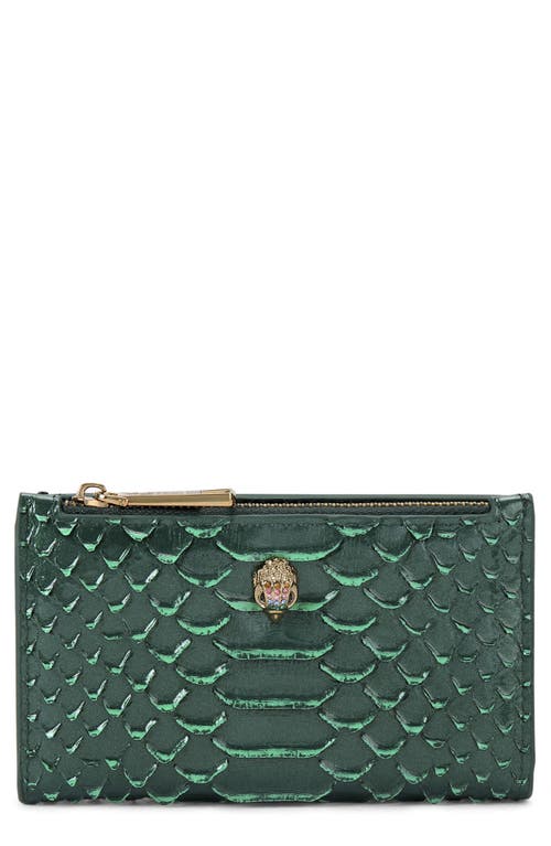 Kurt Geiger London Kensington Quilted Leather Bifold Wallet In Green