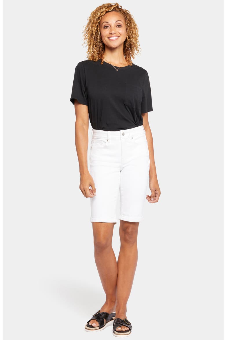 Briella Cuffed Bermuda Shorts, Alternate, color, OPTIC WHITE