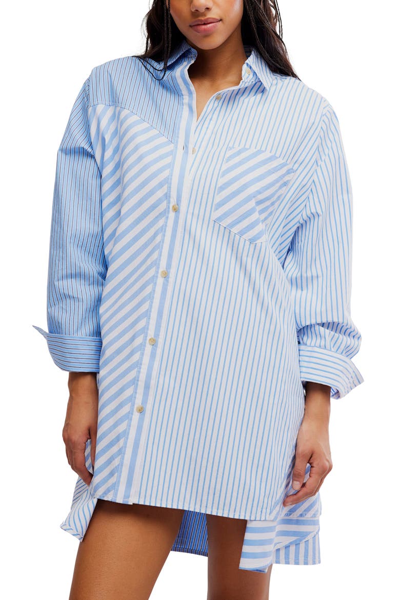 Oxford Club Minidress, Alternate, color, CORNFLOWER COMBO