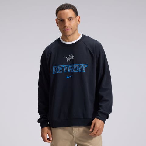 Men's Nike  Black Detroit Lions 2026 Rivalries Collection Dri-FIT Crew Sweatshirt