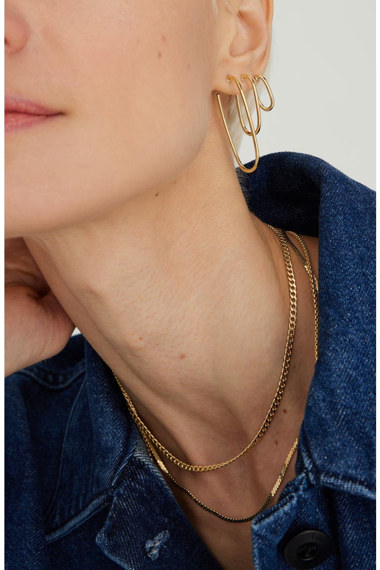 Curb Chain Necklace, Alternate, color, Yellow Gold