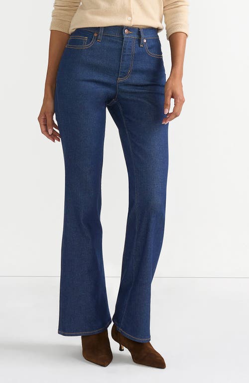 Lands' End Denim High Rise Skinny Flare Jeans In River Rinse