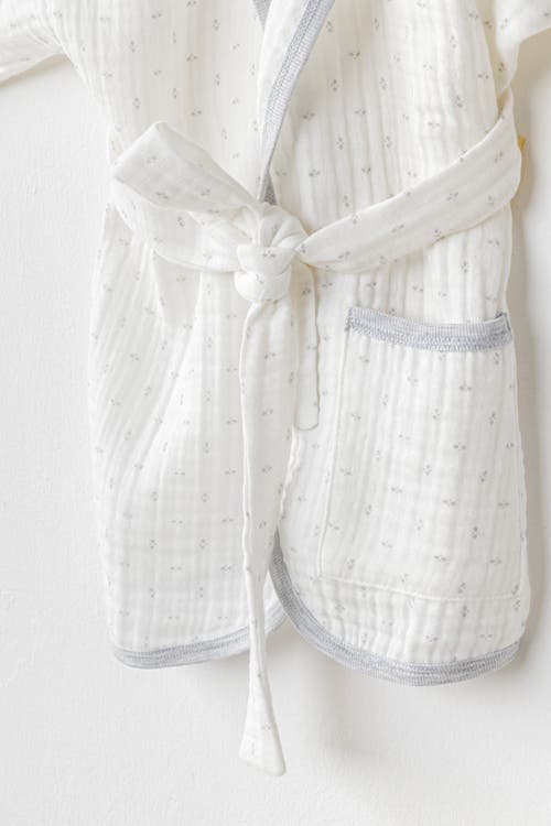 Andy Wawa Wawa Boys Bathrobe In White