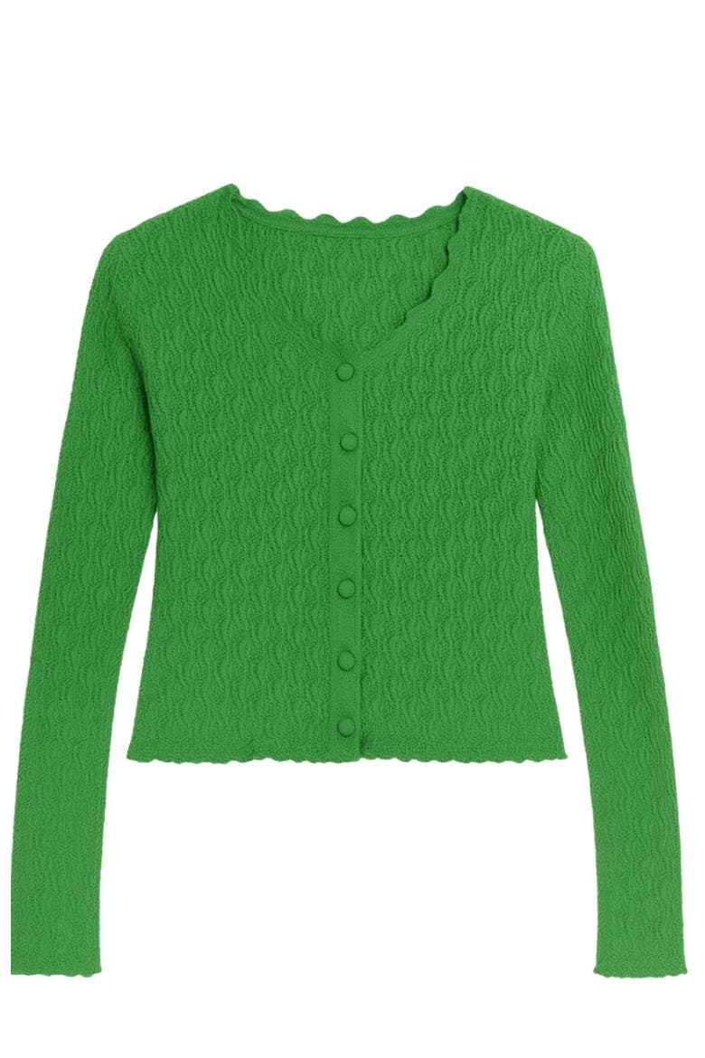 Taryn Knit Cardigan, Alternate, color, Forest Green