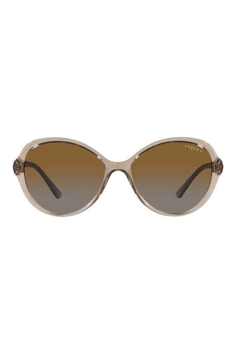 57mm Gradient Butterfly Sunglasses, Main, color, TRANSPAREN GREY