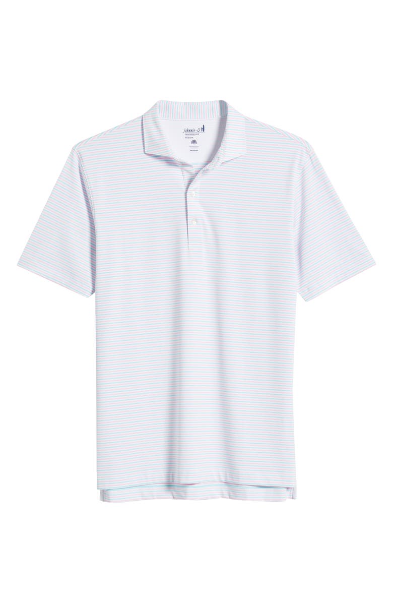 johnnie-O Bronte Stripe PREP-FORMANCE Golf Polo, Alternate, color, Porto Pink
