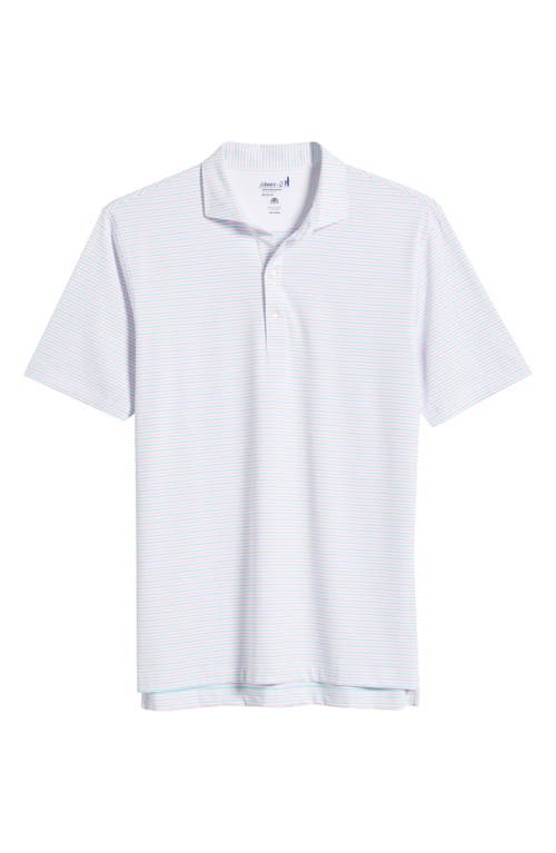 Johnnie-o Bronte Stripe Prep-formance Golf Polo In Porto Pink