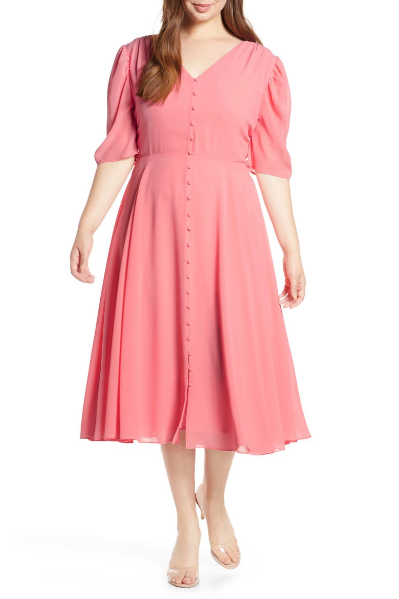 Romantic Dress, Alternate, color, PINK STRAWBERRY