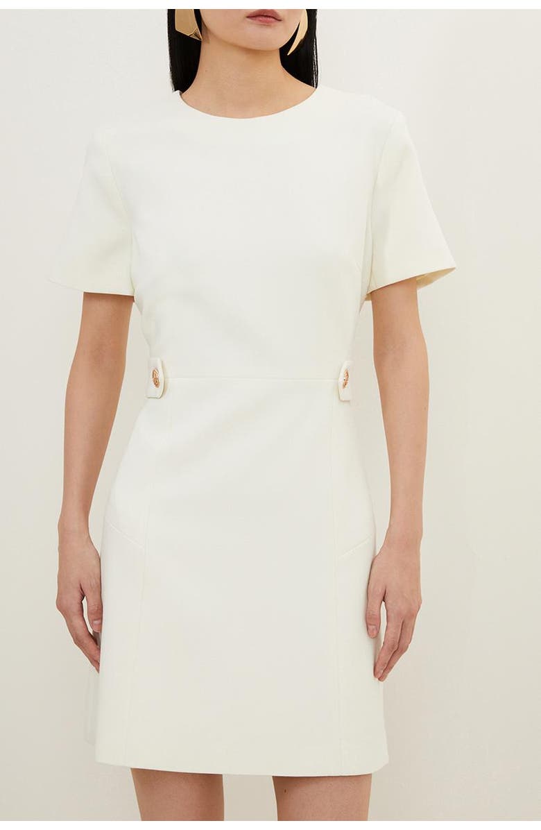 Karen Millen Tailored Mini Dress, Alternate, color, Cream
