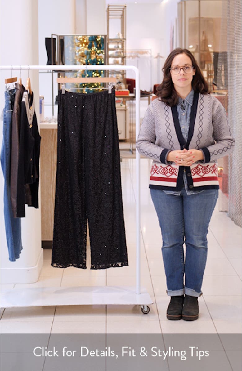 Sequin Lace Wide Leg Pants, sales video thumbnail
