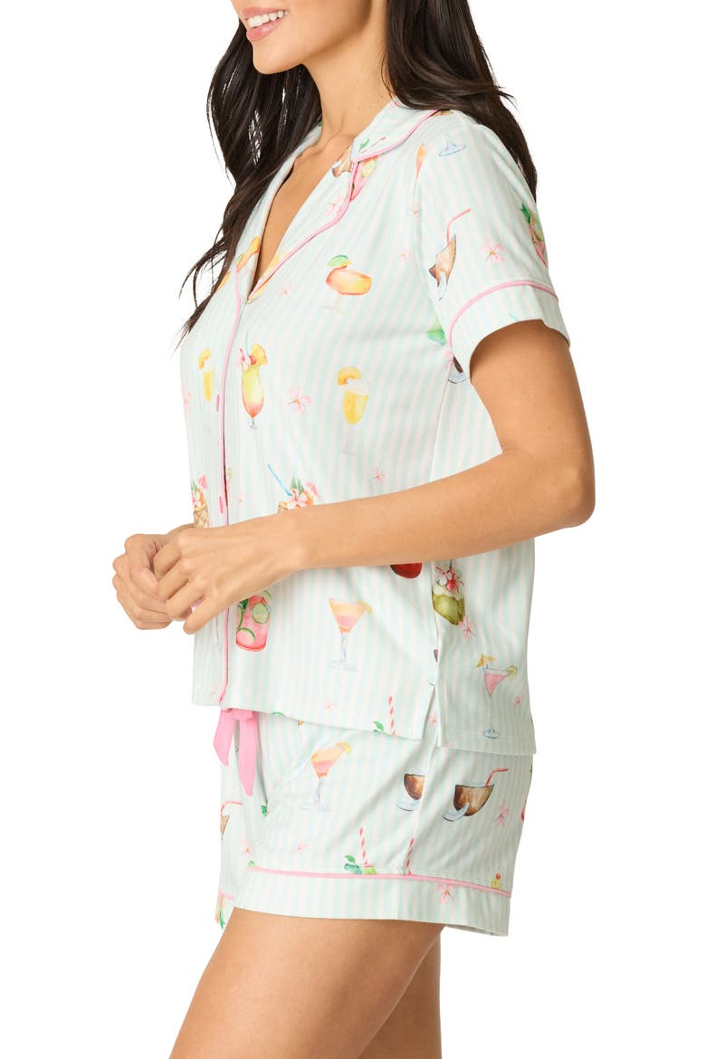 It's Five Somewhere Short Pajamas, Alternate, color, LIGHT AQUA