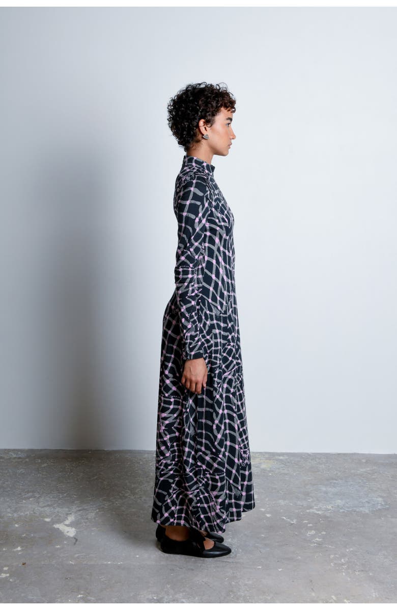 Untitled in Motion Speculus Turtleneck Jersey Maxi Dress, Alternate, color, Folds