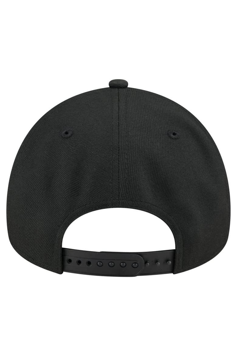 Men's New Era  Black WNBA Gear Core Logo A-Frame 9FORTY Adjustable Hat, Alternate, color, Black