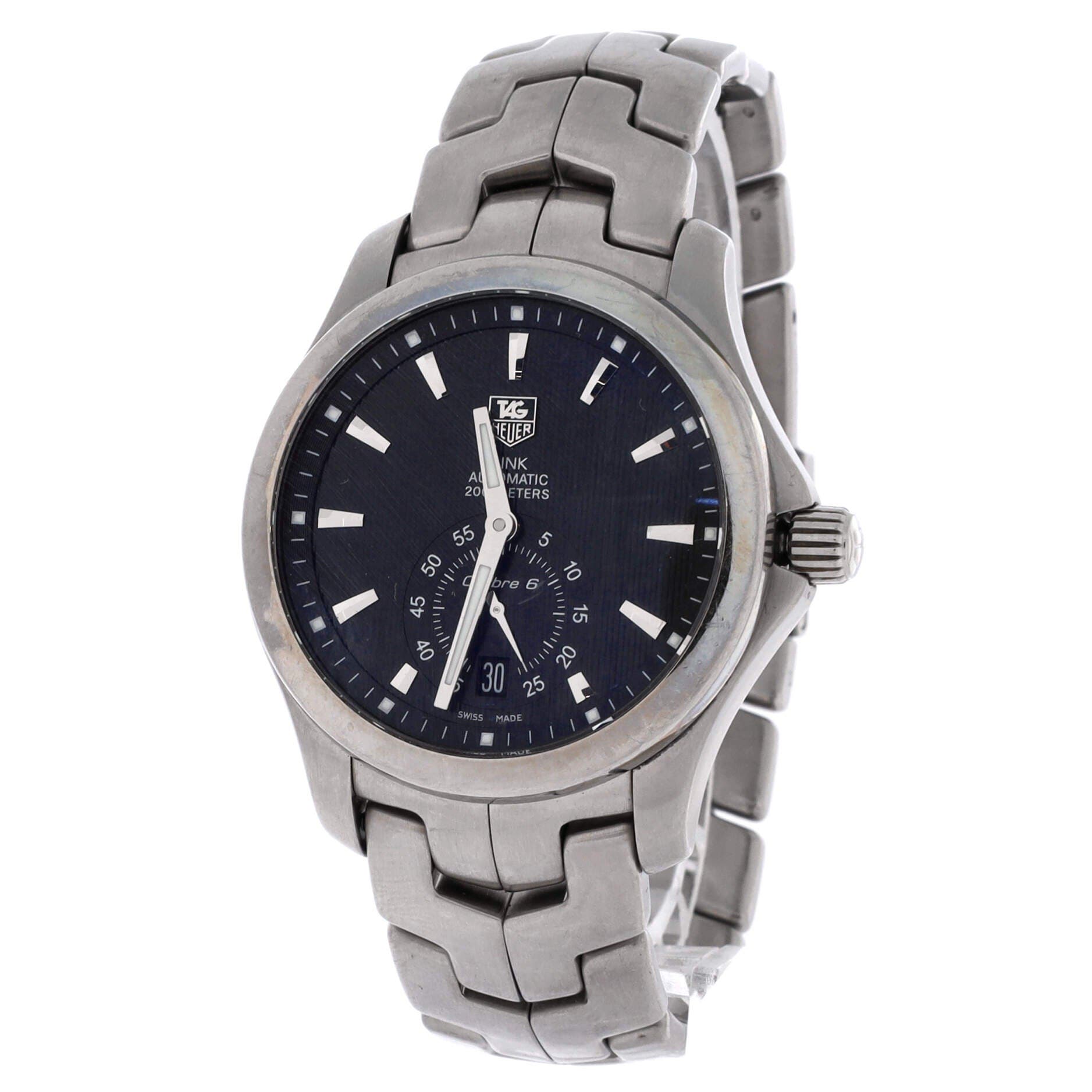 Link Calibre 6 Automatic Watch Stainless Steel 39, Alternate, color, Metallic Silver