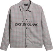 SANTO STUDIO Bear Degidio Edition - Plaid Button-Up Shirt Jacket