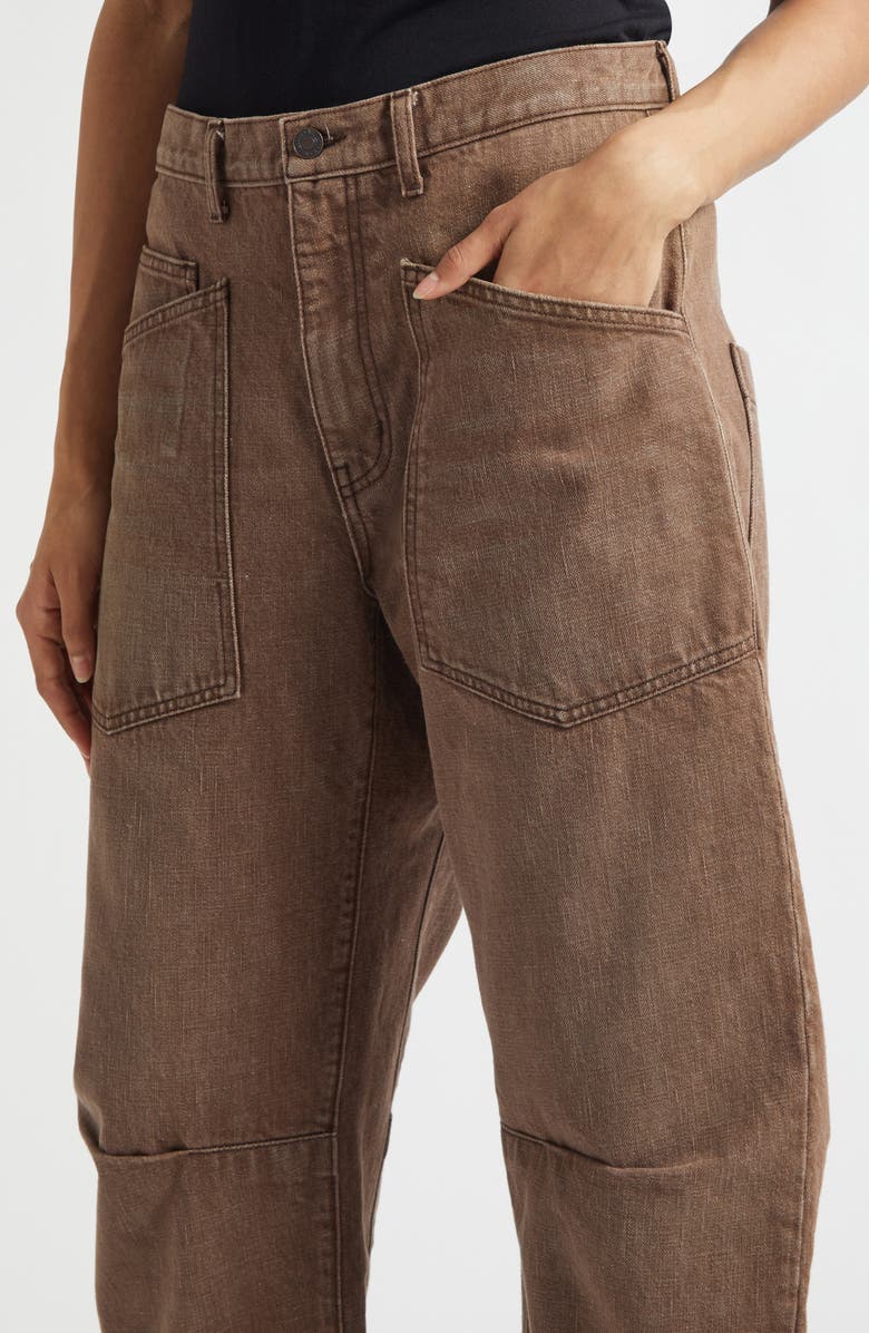 Nili Lotan Shon Barrel Leg Jeans, Alternate, color, Vintage Brown Wash