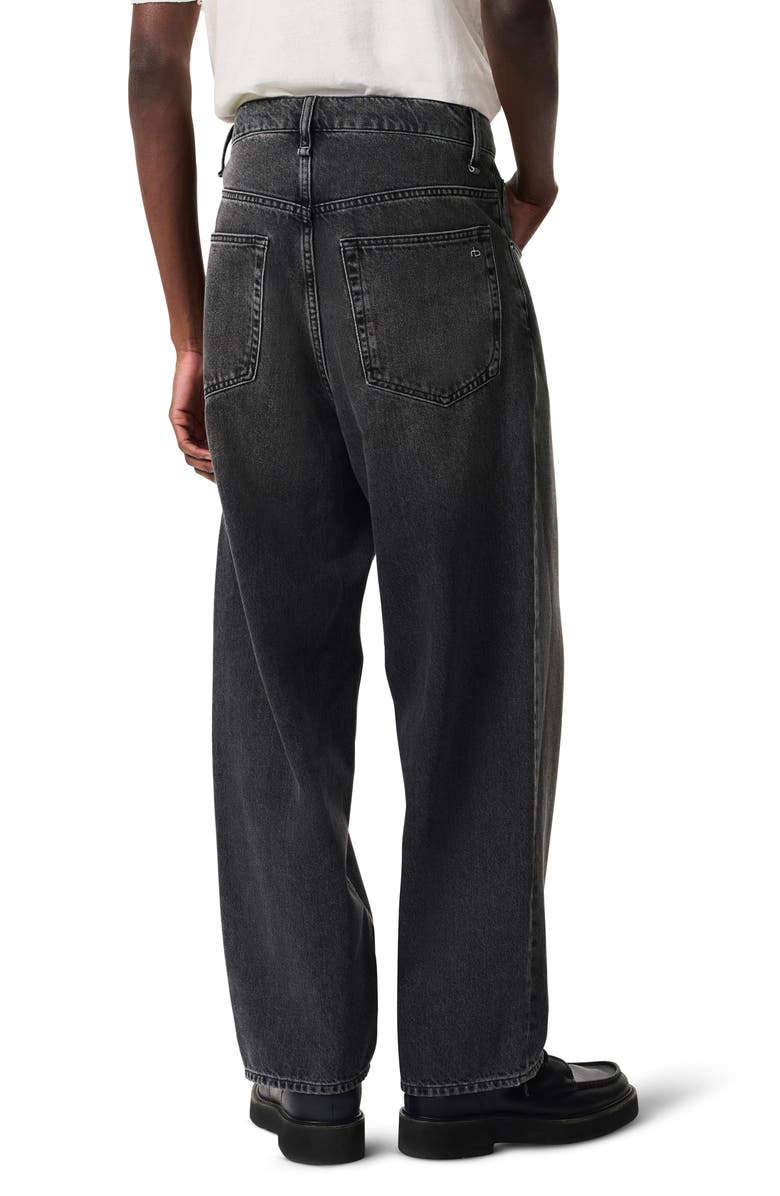 rag & bone RB Baggy Authentic Rigid Straight Leg Jeans, Alternate, color, Onyx