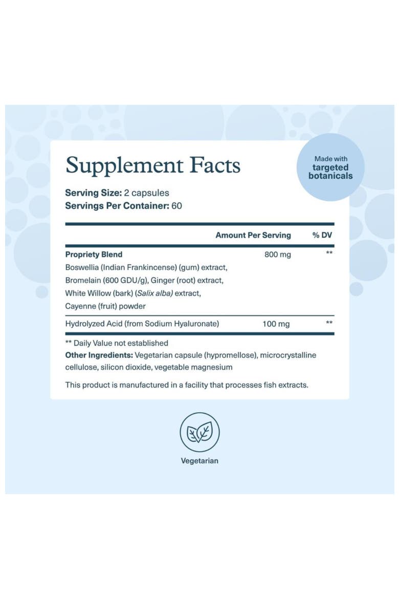 Hyaluronic Acid Advanced Joint Support Supplement 120 Vegetarian Capsules, Alternate, color, None