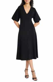 Maggy London Dolman Sleeve A-Line Midi Dress