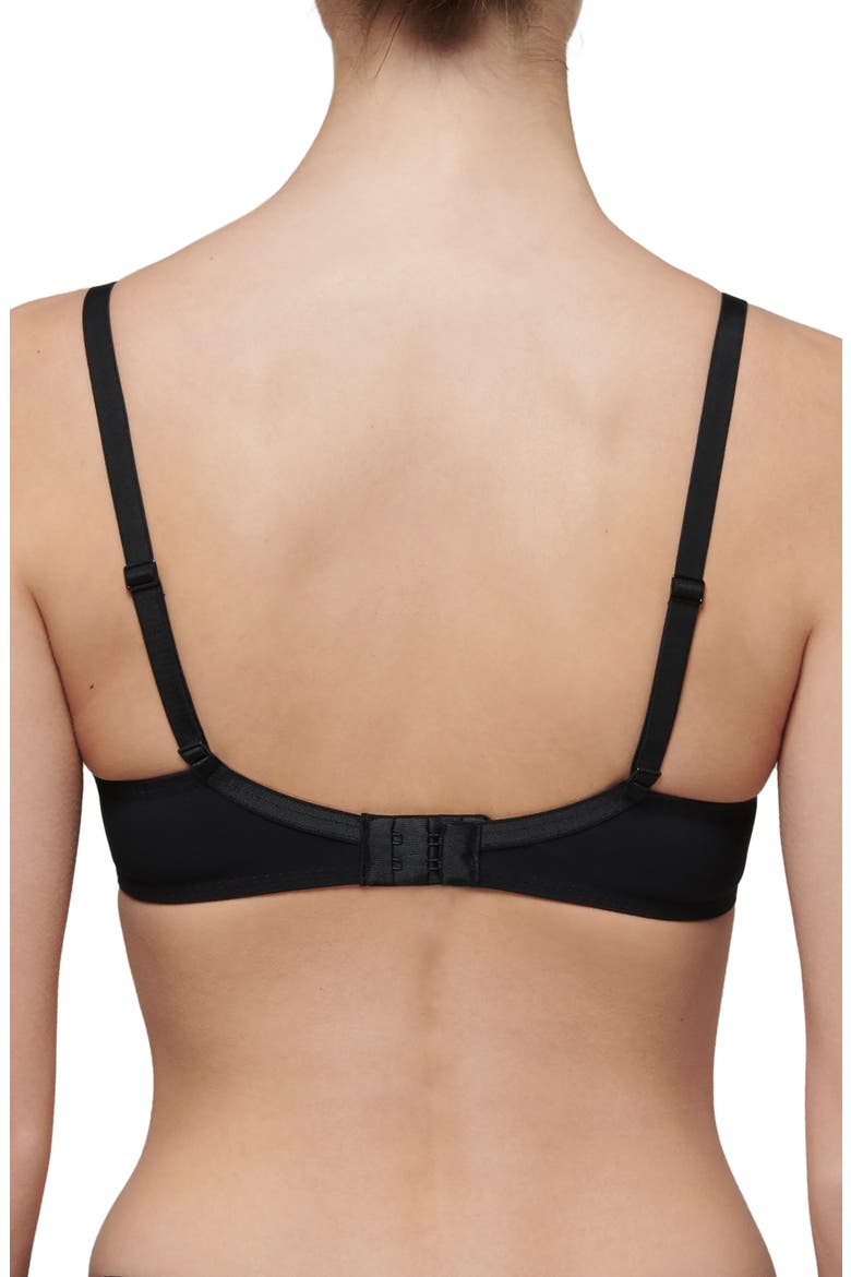 Delice Sheer Underwire Plunge Bra, Alternate, color, GEM BLACK