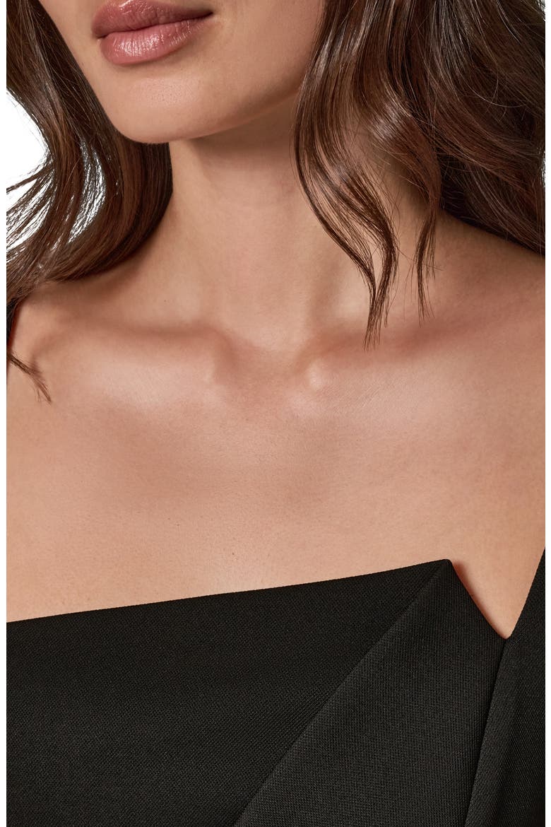 Faux Wrap Sheath Dress, Alternate, color, BLACK