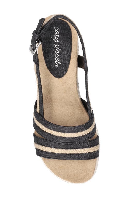 EASY STREET EASY STREET MEL ESPADRILLE SLINGBACK PLATFORM WEDGE SANDAL